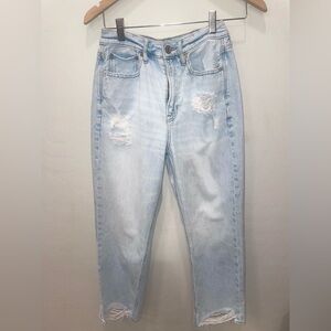 American Eagle Light Blue distressed high rise Boyfriend Jeans size 6 short